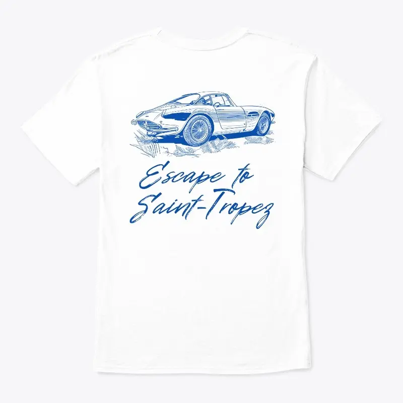 T-shirt Blue - Escaping to Saint-Tropez