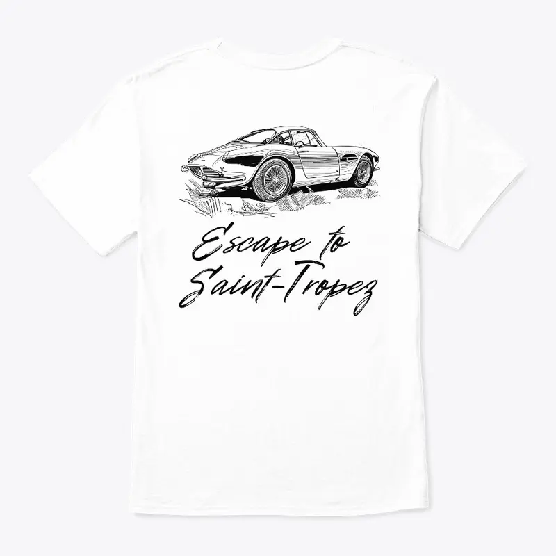 T-shirt Black - Escaping to Saint-Tropez